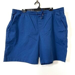 Gap XXL Blue Chino Shorts Elastic Drawstring Waist Cotton Stretch Casual